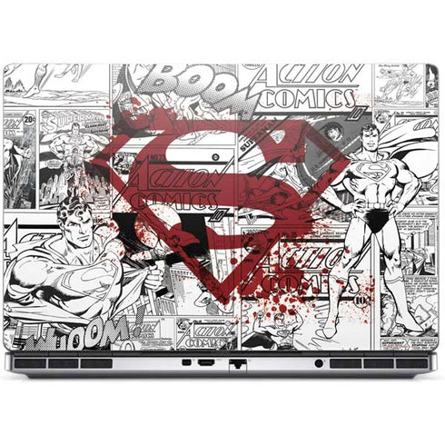 DC Comics Superman Comic Pattern Logo in Red Dell Precision Skin