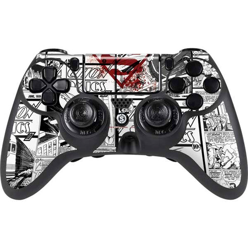 DC Comics Superman Comic Pattern Logo in Red PlayStation PS4 Skins