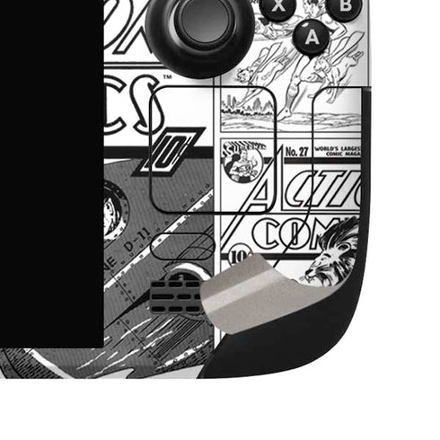 DC Comics Superman Comic Pattern Logo in Red Steam Deck Handheld Gaming Computer OLED Skin