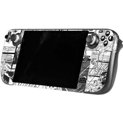 DC Comics Superman Comic Pattern Logo in Red Steam Deck Handheld Gaming Computer Skin