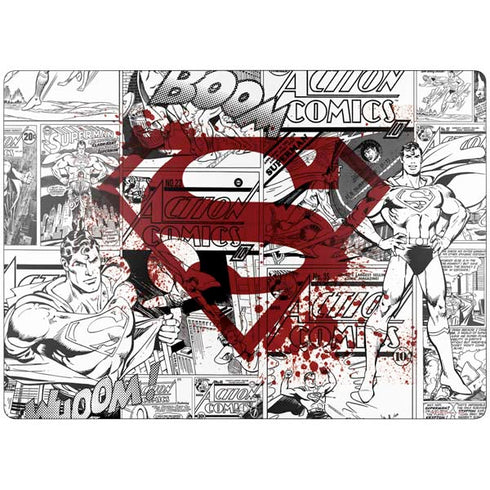 DC Comics Superman Comic Pattern Logo in Red Surface Laptop 7 13.8in Skin