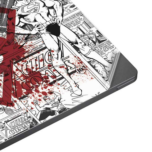 DC Comics Superman Comic Pattern Logo in Red Surface Laptop 7 15in Skin