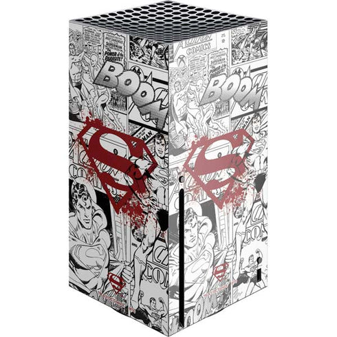 DC Comics Superman Comic Pattern Logo in Red Xbox Series X Skins
