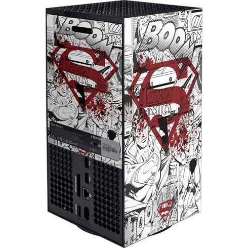DC Comics Superman Comic Pattern Logo in Red XBox Series X Digital Edition Bundle Skin