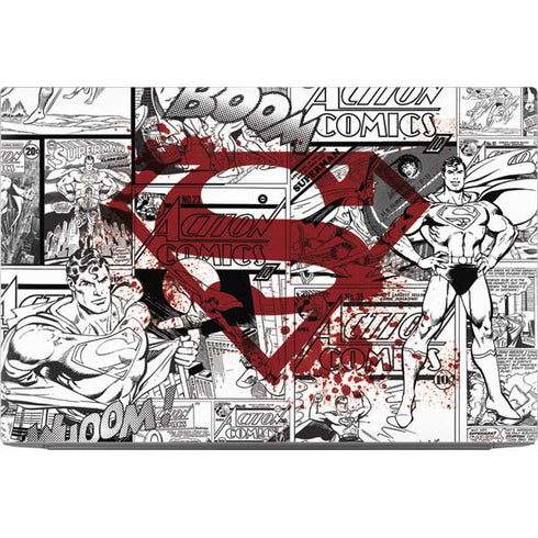 DC Comics Superman Comic Pattern Logo in Red Dell XPS Skin