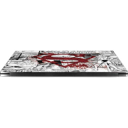DC Comics Superman Comic Pattern Logo in Red Dell XPS Skin
