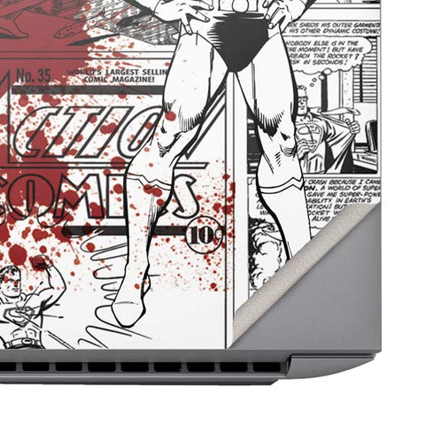 DC Comics Superman Comic Pattern Logo in Red HP ZBook Fury 16 G10 Skin