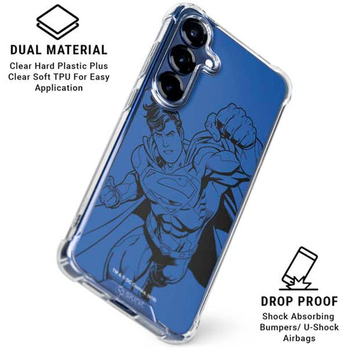 DC Comics Superman Comic Pop Galaxy S25 Plus Clear Case