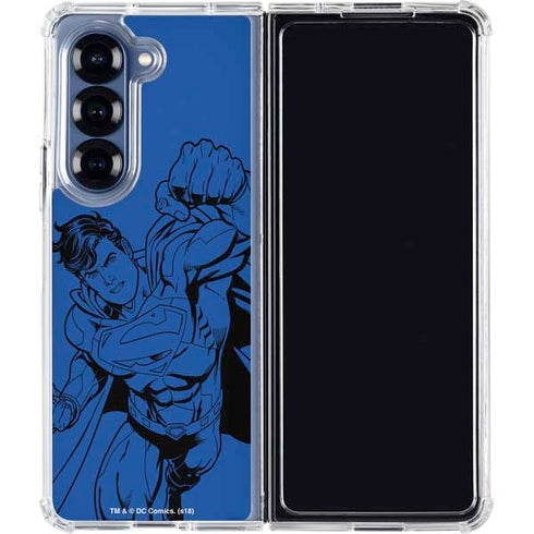 DC Comics Superman Comic Pop Galaxy Z Fold6 Clear Case