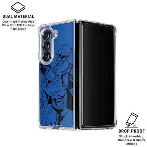 DC Comics Superman Comic Pop Galaxy Z Fold6 Clear Case