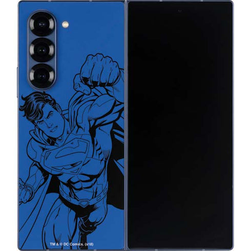 DC Comics Superman Comic Pop Galaxy Z Fold6 Skin