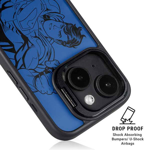 DC Comics Superman Comic Pop iPhone 15 Kickstand Case