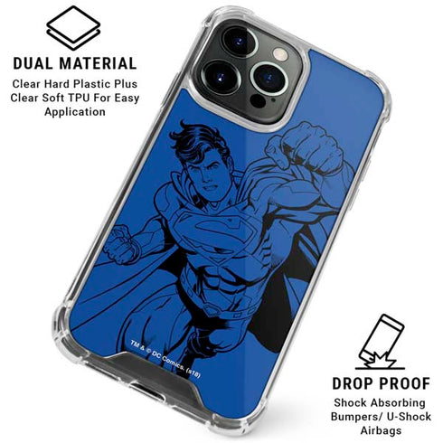 DC Comics Superman Comic Pop iPhone 16 Pro Max Clear Case