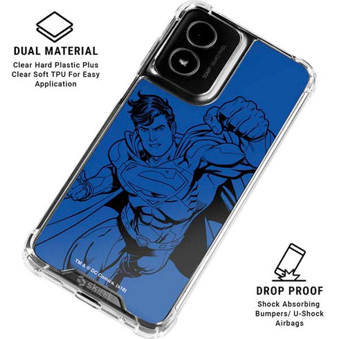 DC Comics Superman Comic Pop Moto G Power 5G (2024) Clear Case