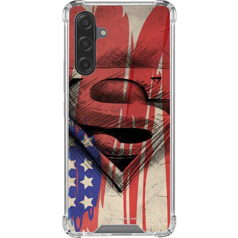 DC Comics Superman Crest Galaxy A17 Clear Case