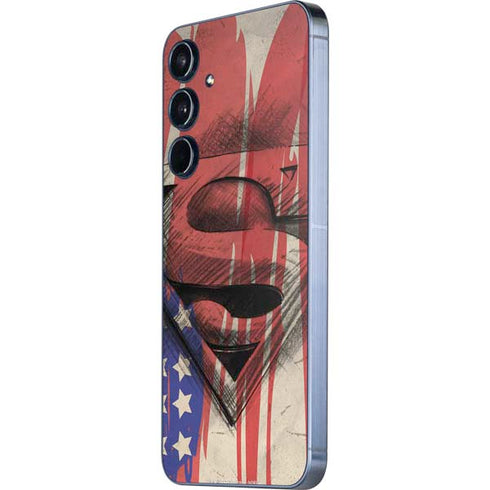 DC Comics Superman Crest Galaxy A35 5G Skin