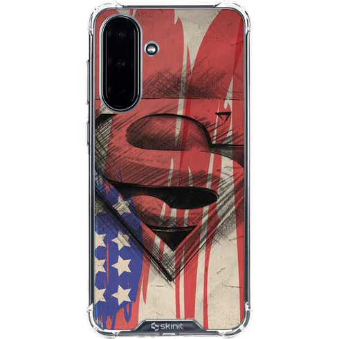 DC Comics Superman Crest Galaxy A36 5G Clear Case