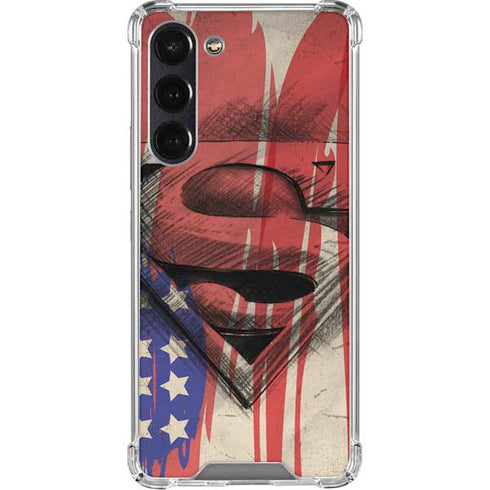 DC Comics Superman Crest Galaxy S24 FE Clear Case
