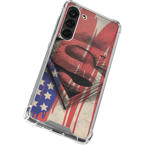 DC Comics Superman Crest Galaxy S24 FE Clear Case