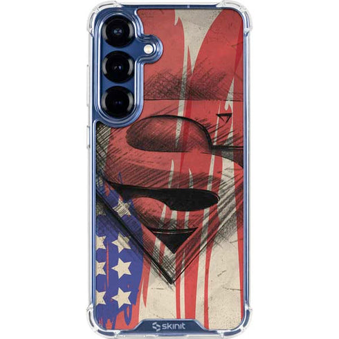 DC Comics Superman Crest Galaxy S25 Plus Clear Case