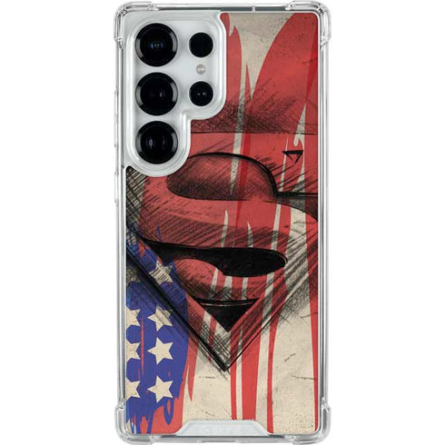 DC Comics Superman Crest Galaxy S25 Ultra Clear Case