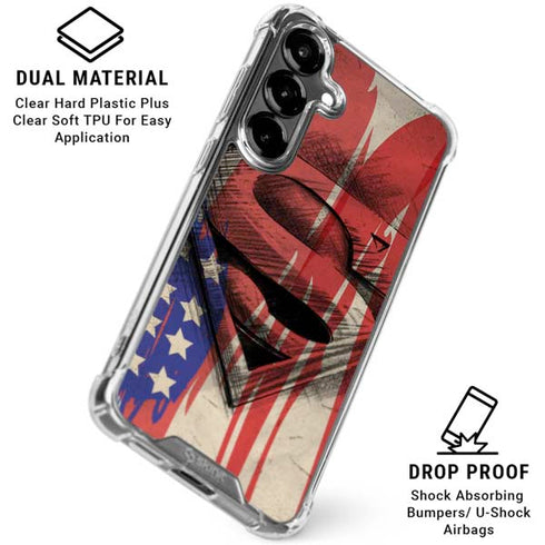 DC Comics Superman Crest Galaxy S26 Plus Clear Case