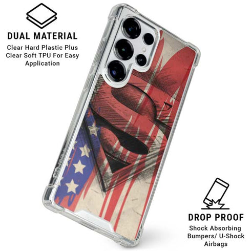 DC Comics Superman Crest Galaxy S26 Ultra Clear Case