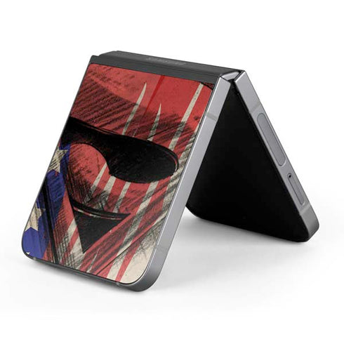 DC Comics Superman Crest Galaxy Z Flip6 Skin