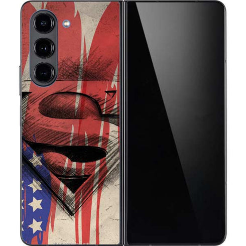 DC Comics Superman Crest Galaxy Z Fold5 5G Skin
