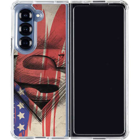 DC Comics Superman Crest Galaxy Z Fold6 Clear Case