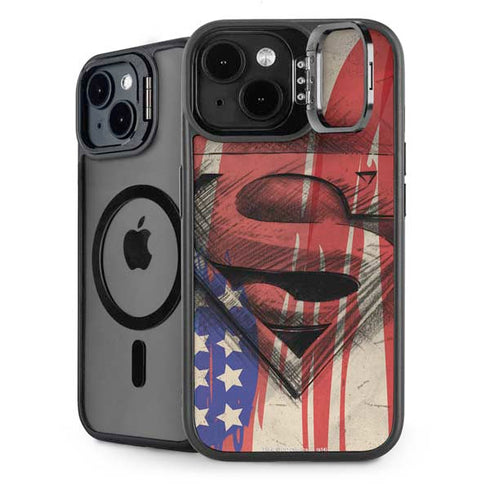 DC Comics Superman Crest iPhone 15 Plus Kickstand Case
