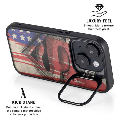 DC Comics Superman Crest iPhone 15 Plus Kickstand Case