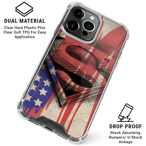 DC Comics Superman Crest iPhone 16 Pro Max Clear Case