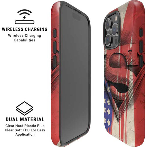 DC Comics Superman Crest iPhone 16 Pro Max Magsafe Impact Case