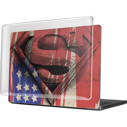 DC Comics Superman Crest MacBook Pro 14in (2021-24) Case plus Skin