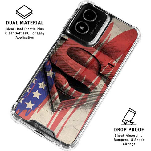DC Comics Superman Crest Moto G Power 5G (2024) Clear Case