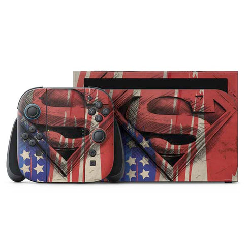 DC Comics Superman Crest Nintendo Switch 2 (2025) with Joy-Con Skin