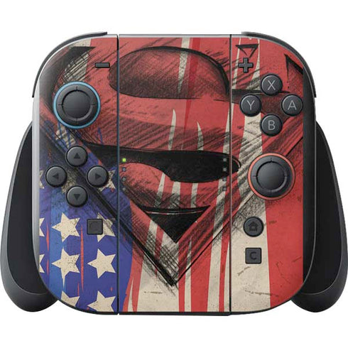 DC Comics Superman Crest Nintendo Switch 2 (2025) with Joy-Con Skin