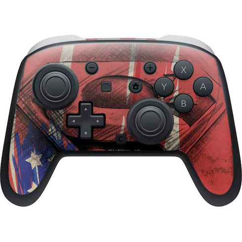 DC Comics Superman Crest Nintendo Switch 2 (2025) Pro Controller Skin