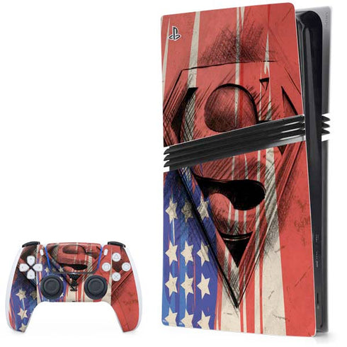 DC Comics Superman Crest PS5 Pro Bundle Skin