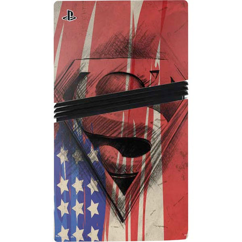 DC Comics Superman Crest PS5 Pro Console Skin