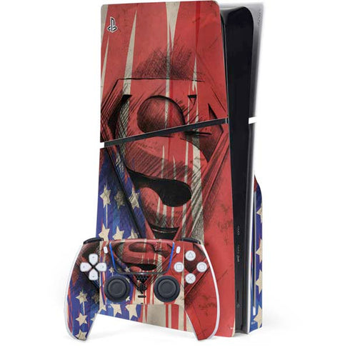 DC Comics Superman Crest PlayStation PS5 Skins