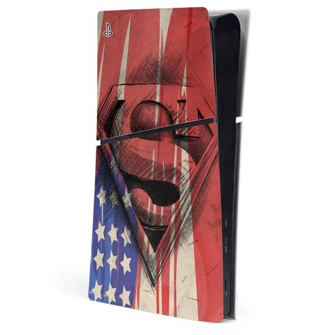DC Comics Superman Crest PS5 Slim Digital Edition Console Skin