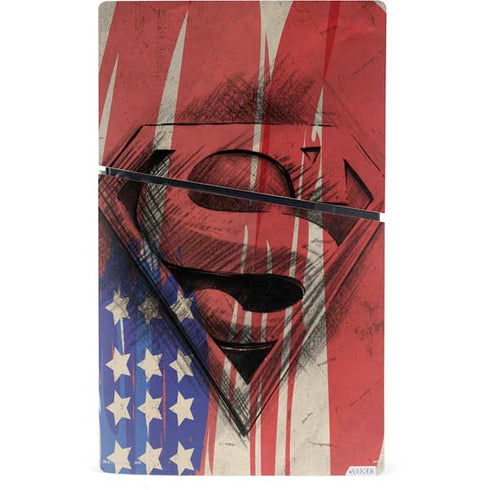 DC Comics Superman Crest PS5 Slim Digital Edition Console Skin