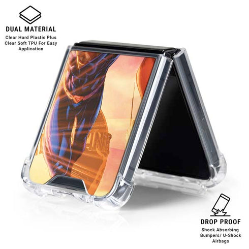 DC Comics Superman Unchained #1 75th Anniversary Cover Art by Jim Lee Galaxy Z Flip6 Clear Case