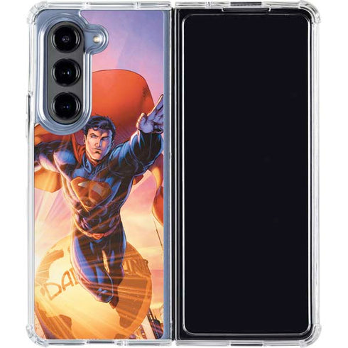 DC Comics Superman Unchained #1 75th Anniversary Cover Art by Jim Lee Galaxy Z Fold5 5G Clear Case