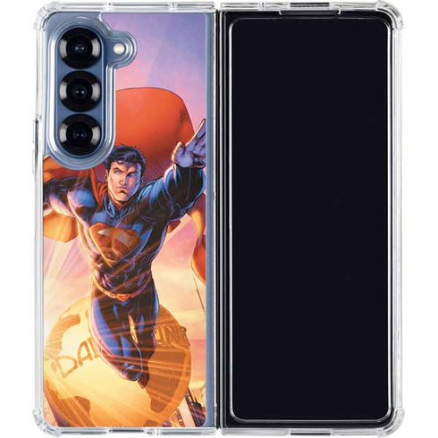 DC Comics Superman Unchained #1 75th Anniversary Cover Art by Jim Lee Galaxy Z Fold6 Clear Case