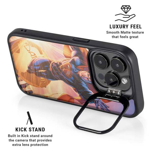 DC Comics Superman Unchained #1 75th Anniversary Cover Art by Jim Lee iPhone 14 Pro Kickstand Case