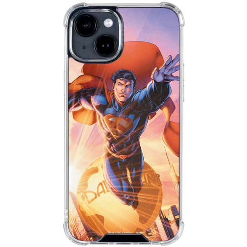 DC Comics Superman Unchained #1 75th Anniversary Cover Art by Jim Lee iPhone 15 Clear Case