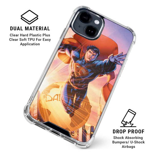 DC Comics Superman Unchained #1 75th Anniversary Cover Art by Jim Lee iPhone 15 Clear Case